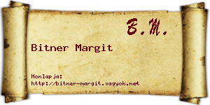 Bitner Margit névjegykártya