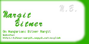 margit bitner business card